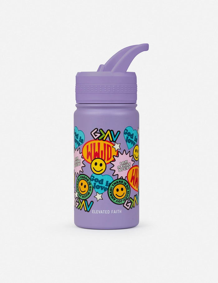 Sticker Collage Kids Water Bottle Elevated Faith