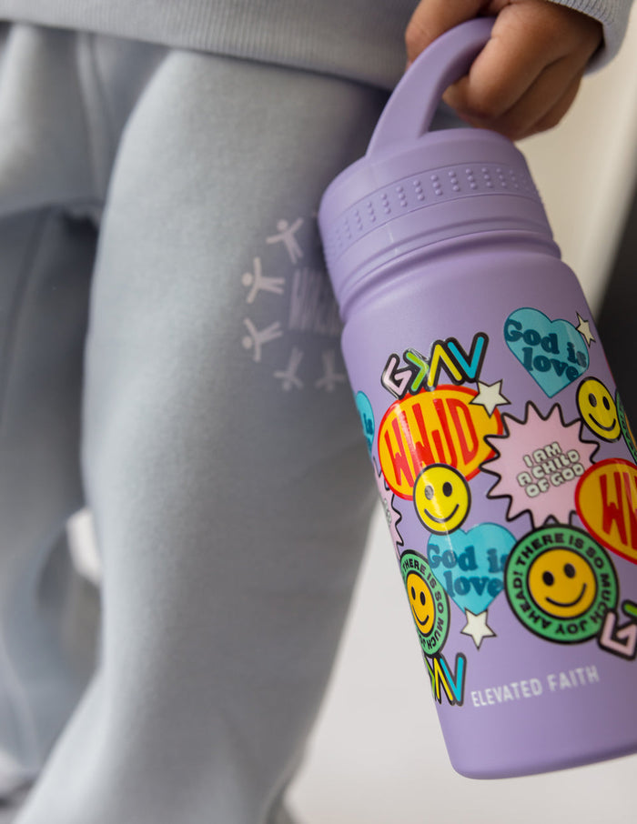 Sticker Collage Kids Water Bottle Elevated Faith