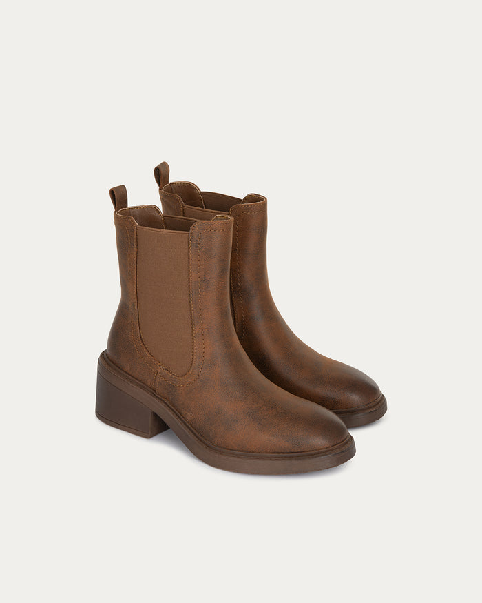 Stivaletti Chelsea cognac - Vegani con elastico