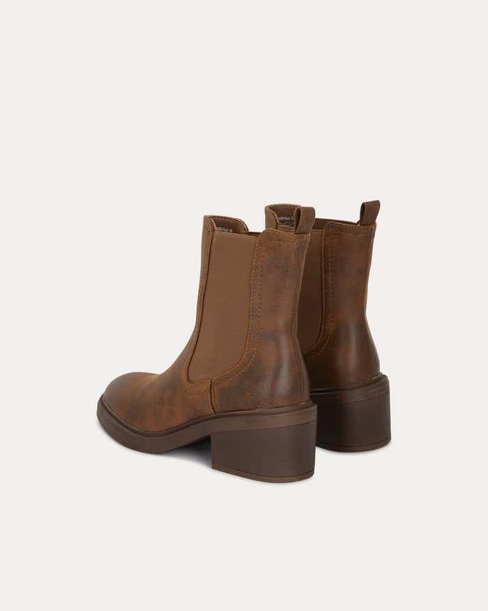 Stivaletti Chelsea cognac - Vegani con elastico