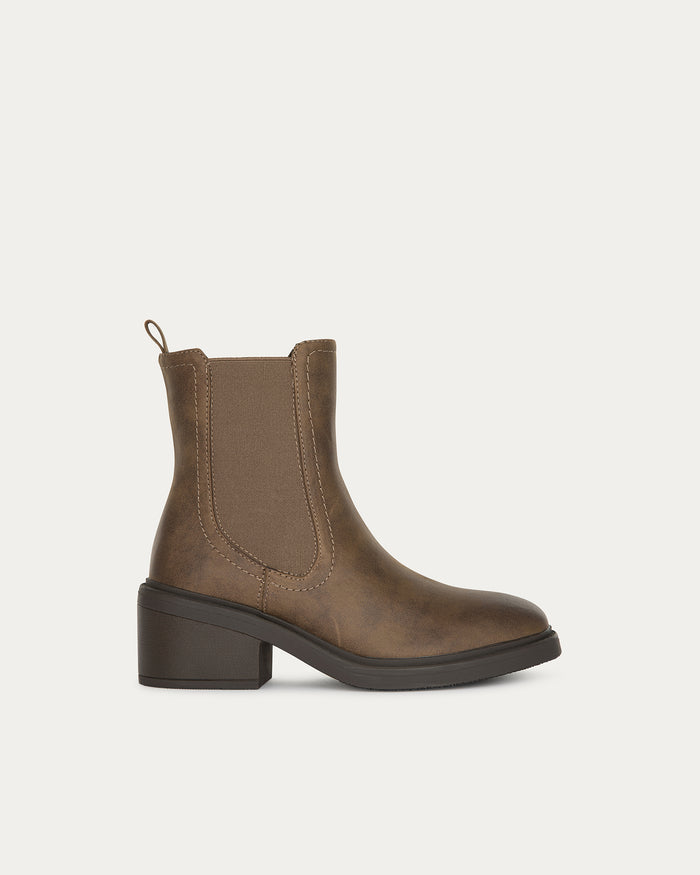Stivaletti Chelsea taupe - Vegani con elastico