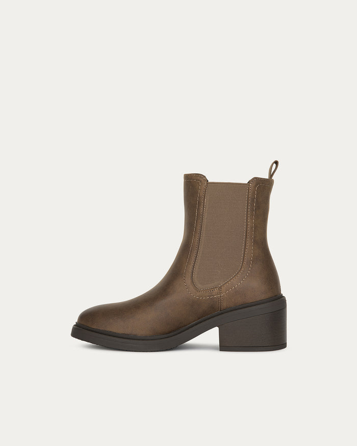 Stivaletti Chelsea taupe - Vegani con elastico