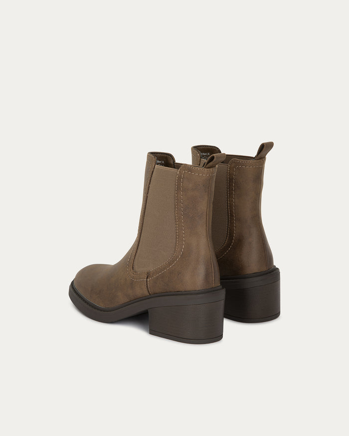 Stivaletti Chelsea taupe - Vegani con elastico