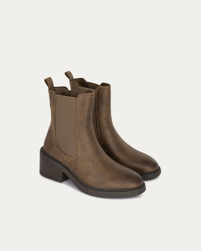 Stivaletti Chelsea taupe - Vegani con elastico