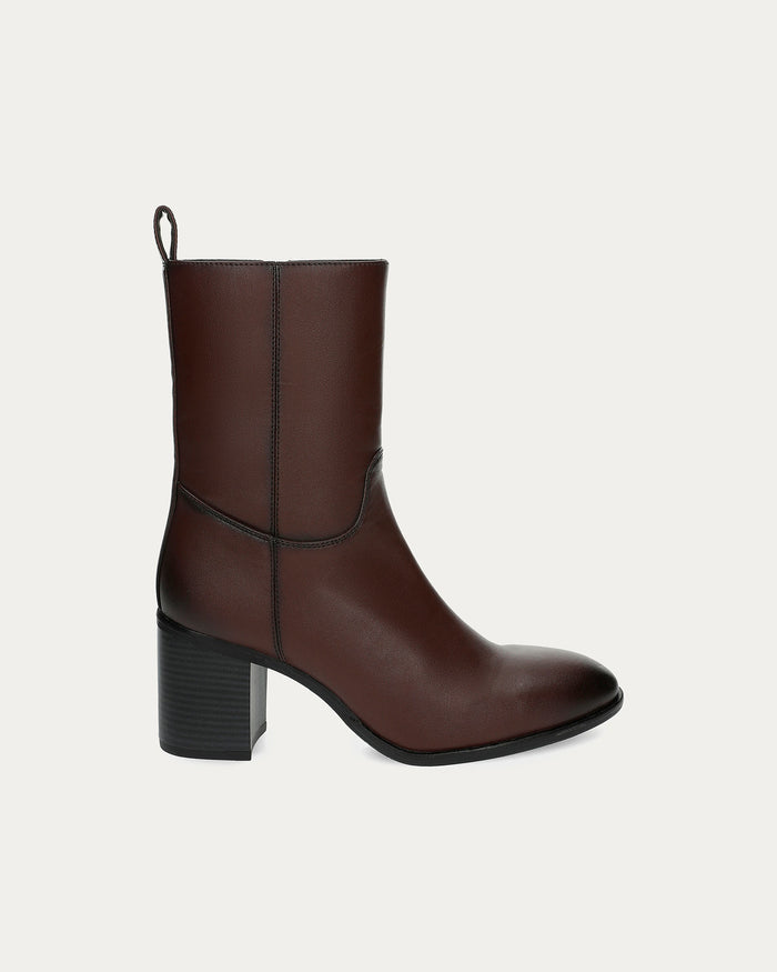 Stivaletti Diana Marrone - Vegani con zip