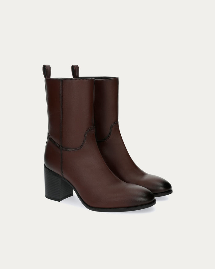 Stivaletti Diana Marrone - Vegani con zip