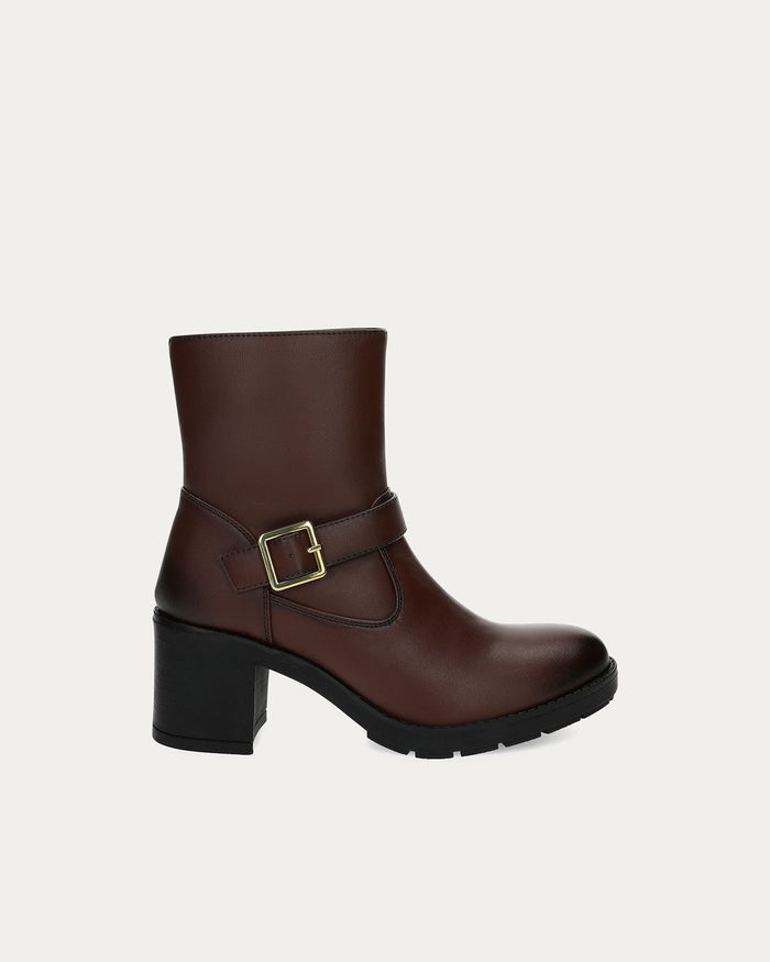 Stivaletti Jane Marrone - Vegani con zip