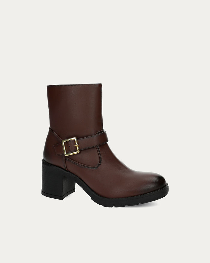 Stivaletti Jane Marrone - Vegani con zip