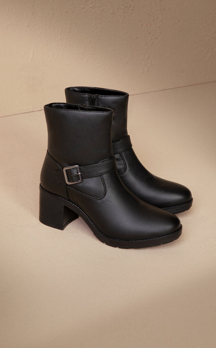 Stivaletti Jane neri - Vegani con zip