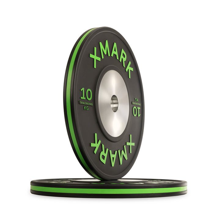Striped Premium IWF Training Bumper Plates (KG) Pairs and Sets XMARK