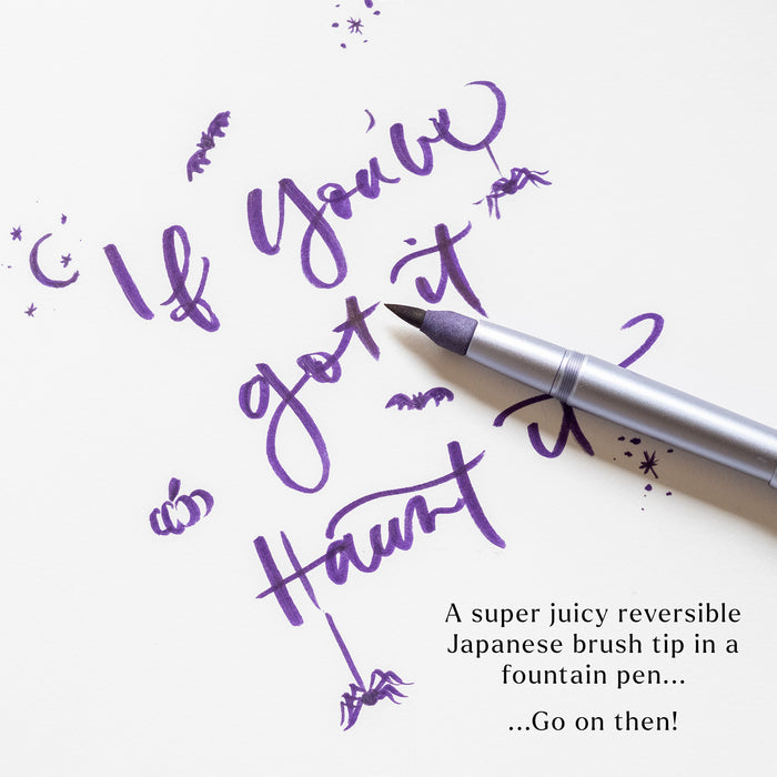 An example of modern brush lettering created using the Japanese Brush Tip in the the Tom's Studio Fountain Pen