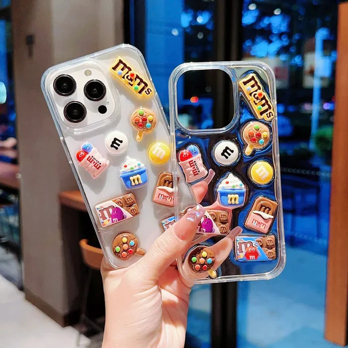 Super Cute M beans chocolate Phone Case PhoneShells