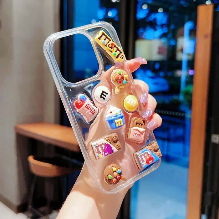 Super Cute M beans chocolate Phone Case PhoneShells
