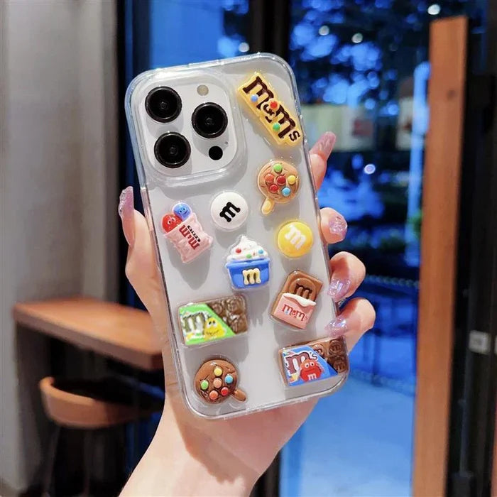 Super Cute M beans chocolate Phone Case PhoneShells