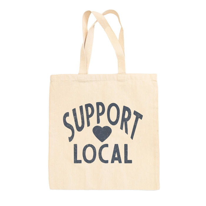 Support Local Heart Tote Bag Ivy + Cloth