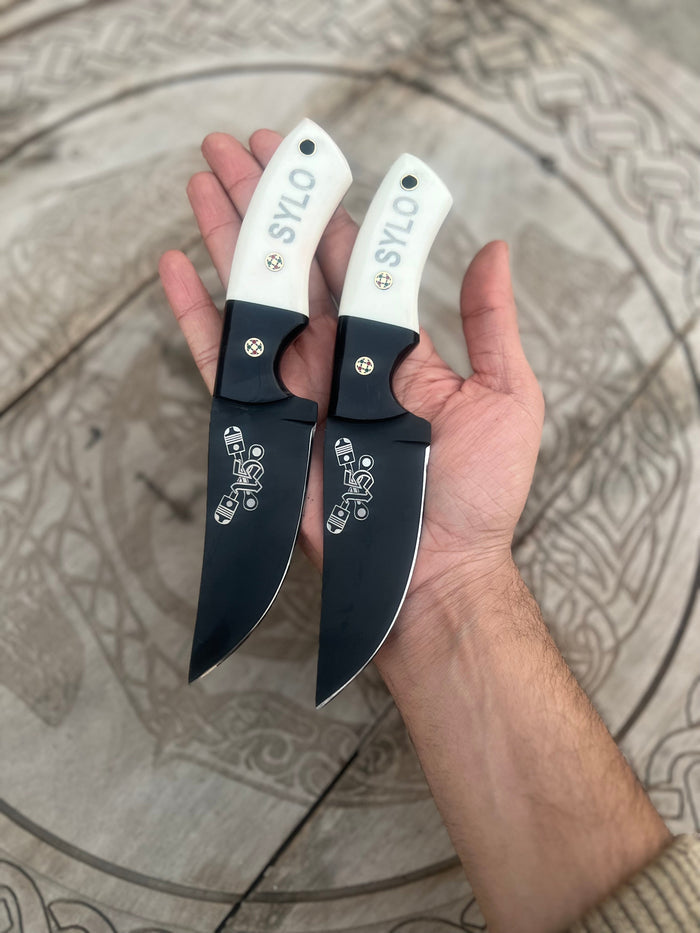 SYLO Crossed Piston 15-Knife Full Tang  Hand Forged J2 Steel SYLO Blade cskforged
