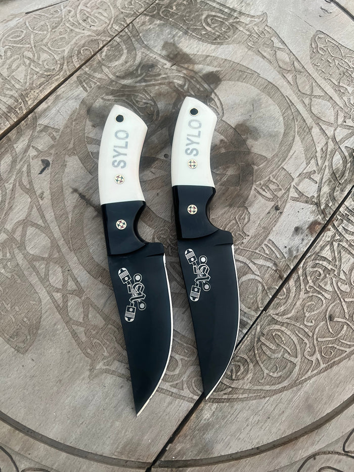 SYLO Crossed Piston 15-Knife Full Tang  Hand Forged J2 Steel SYLO Blade cskforged