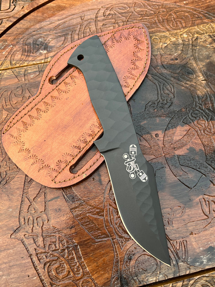 SYLO Crossed Piston 15-Knife Full Tang  Hand Forged J2 Steel SYLO Blade cskforged