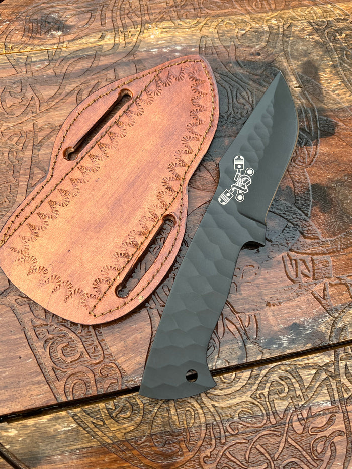 SYLO Crossed Piston 15-Knife Full Tang  Hand Forged J2 Steel SYLO Blade cskforged
