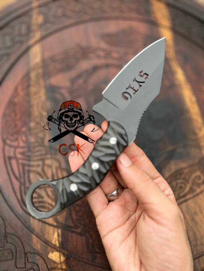 SYLO-Knife Full Tang  Handmade J2 Steel Ring-Tail Grip cskforged