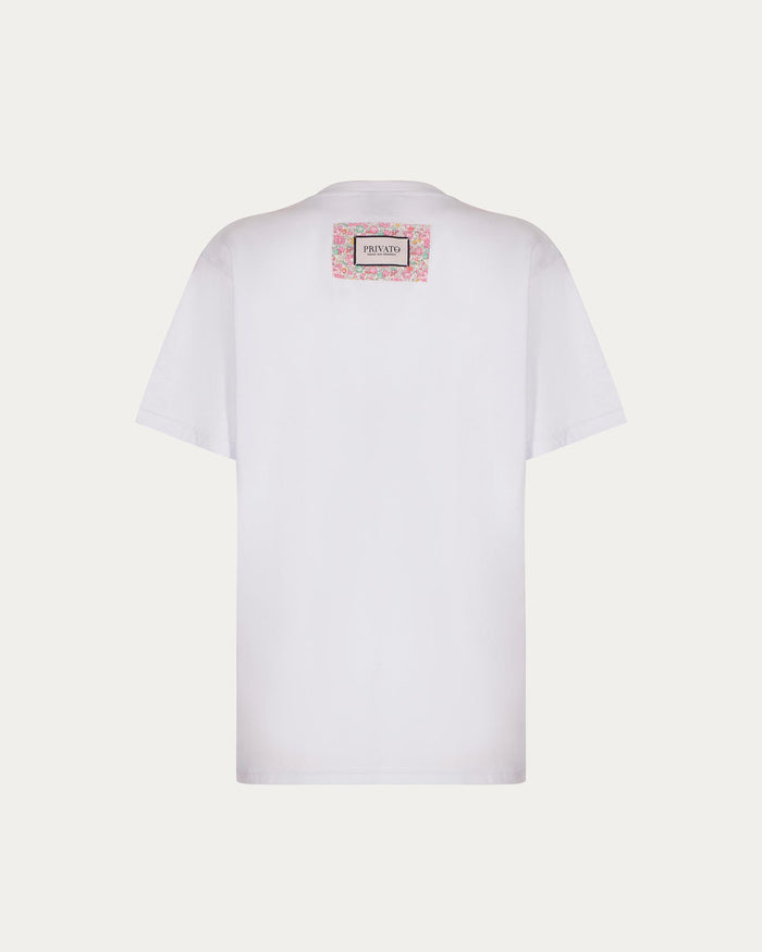 T-shirt con cuore Liberty of London bianca