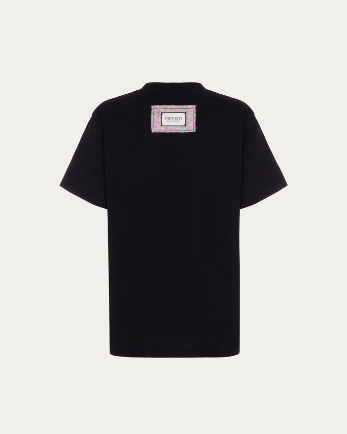 T-shirt con cuore Liberty of London nera