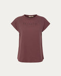 T-shirt donna bordeaux con logo