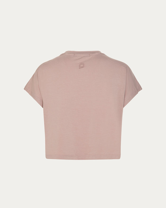 T-shirt donna rosa antico maniche corte