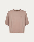 T-shirt donna rosa cipria con maniche a 3/4