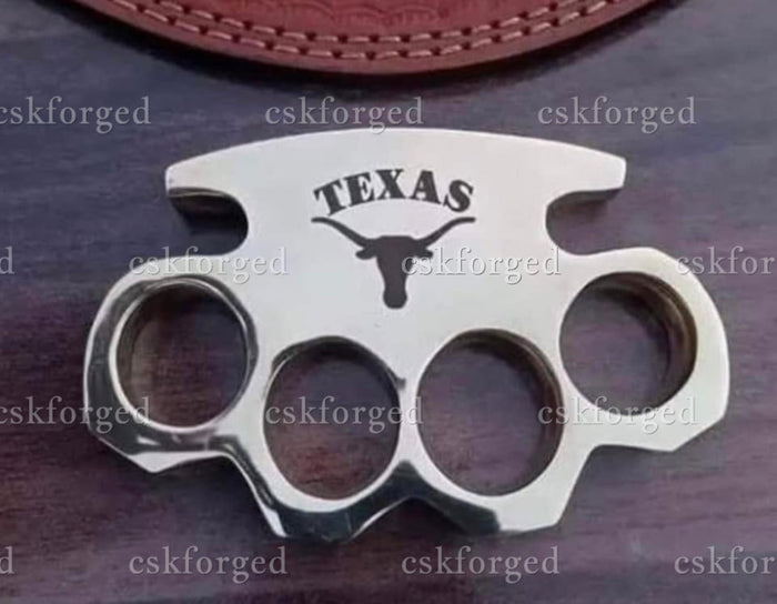 Texas Hand Casted Brass Knuckle cskforged