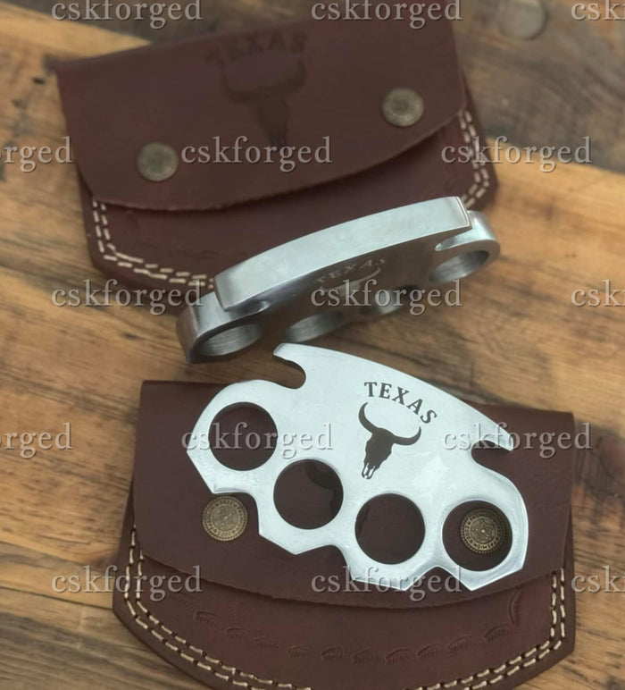 Texas Hand Casted Brass Knuckle cskforged