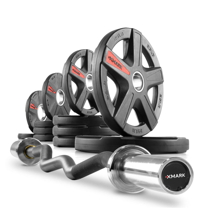 Texas Star Olympic Weight Plates and Curl Barbell Sets XMARK