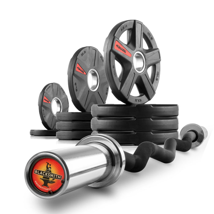 Texas Star Olympic Weight Plates and Curl Barbell Sets XMARK