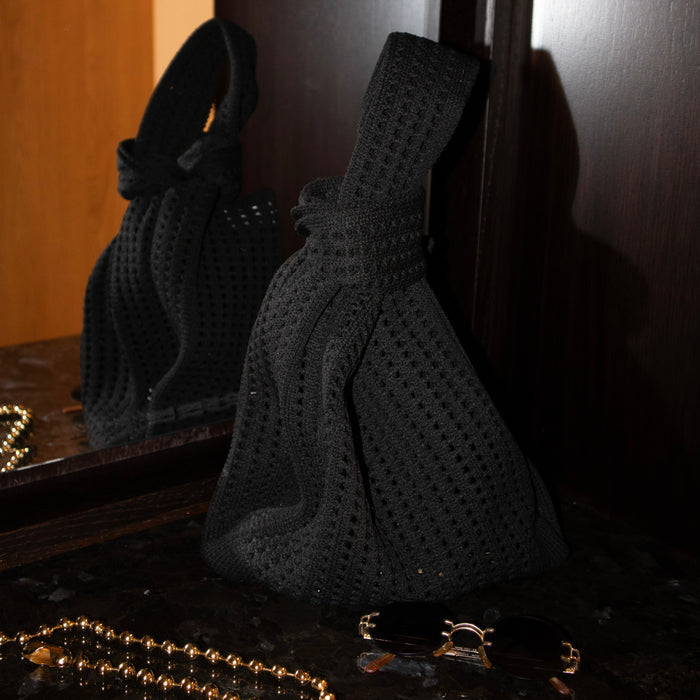 The Black Crochet Handbag A Bag Concept