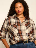 The City Plaid Shirt Haze Plaid Extended Sizing