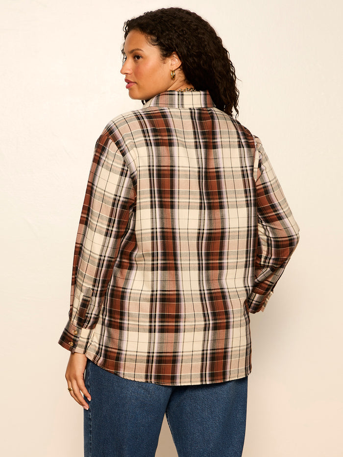 The City Plaid Shirt Haze Plaid Extended Sizing