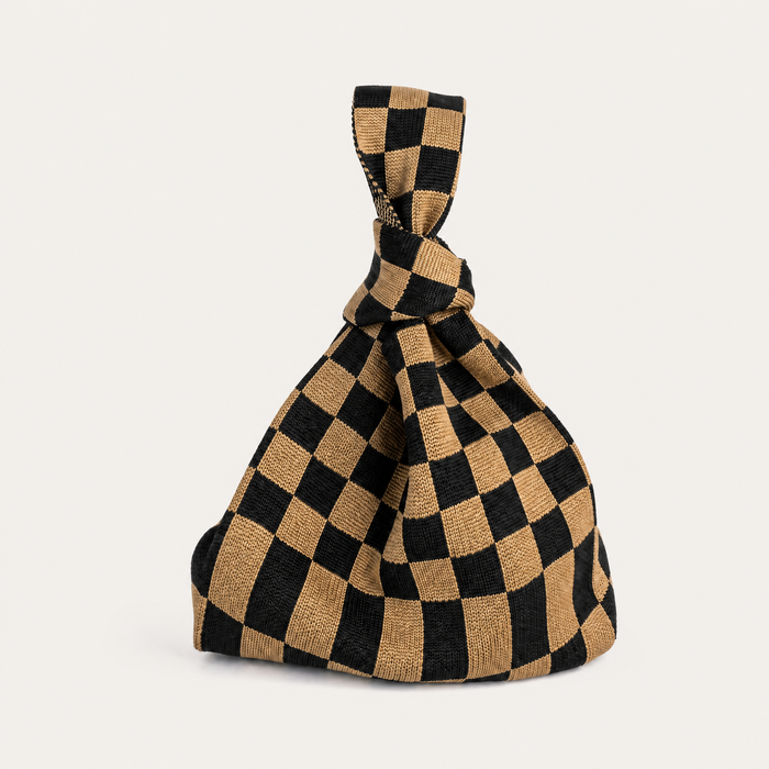 The Classic Checkered Brown Handbag A Bag Concept