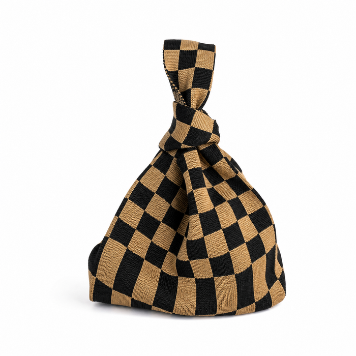 Classic Checkered Brown Handbag A Bag Concept