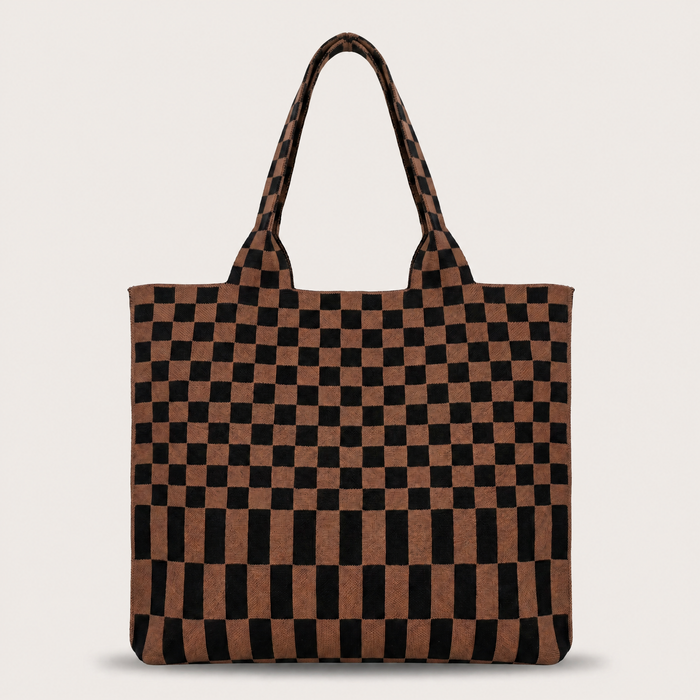 Classic Checkered Skinny Tote A Bag Concept