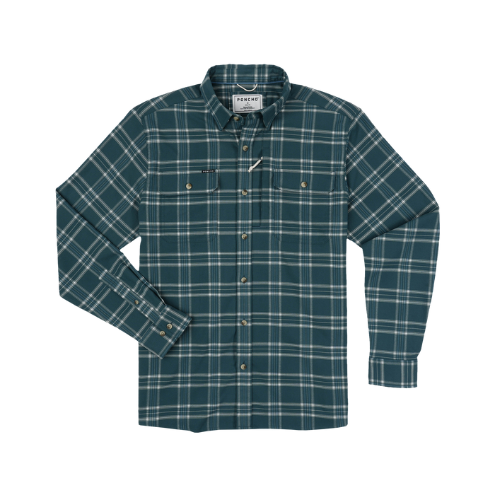The Codfather green plaid long sleeve shirt by Poncho Outdoors