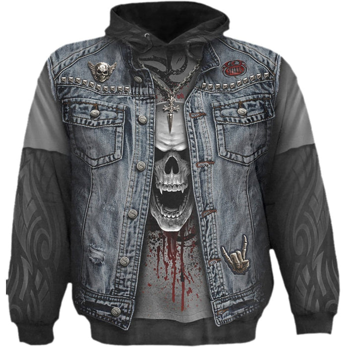 THRASH METAL - Allover Hoody Black Spiral USA