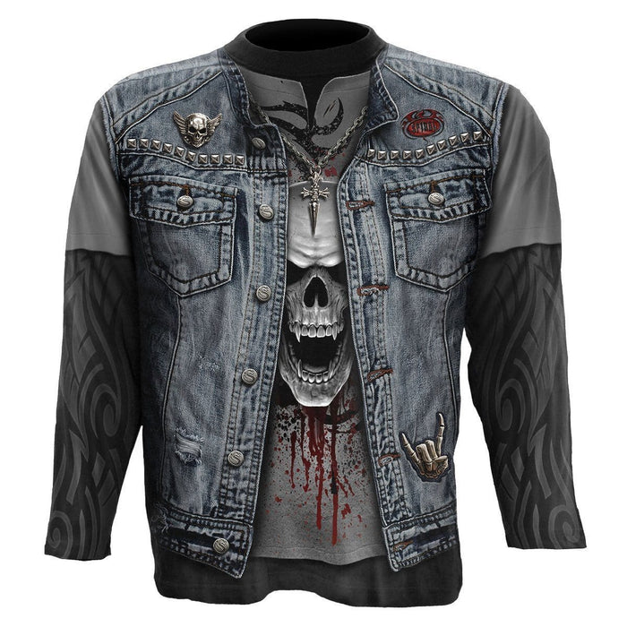 THRASH METAL - Allover Longsleeve T-Shirt Black Spiral USA