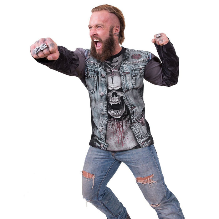 THRASH METAL - Allover Longsleeve T-Shirt Black Spiral USA