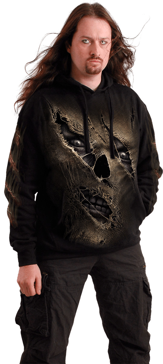 THREAD SCARE - Hoody Black Spiral USA
