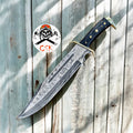 Timber Rattler Western Outlaw Damascus Knife With Full Tang Beast of a Blade by cskforged cskforged