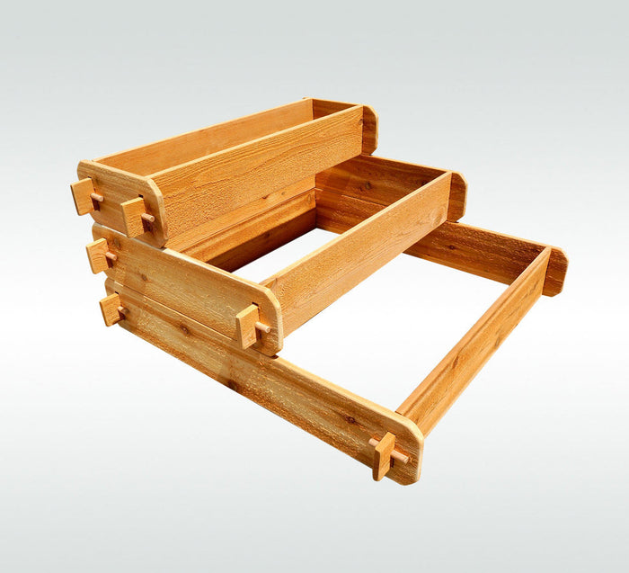 Timberlane Gardens Raised Garden Bed Kit 3 Tiered (1x3 2x3 3x3) Select Cedar Elevated Planter Timberlane Gardens