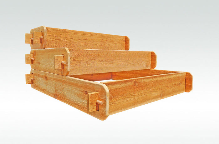 Timberlane Gardens Raised Garden Bed Kit 3 Tiered (1x3 2x3 3x3) Select Cedar Elevated Planter Timberlane Gardens