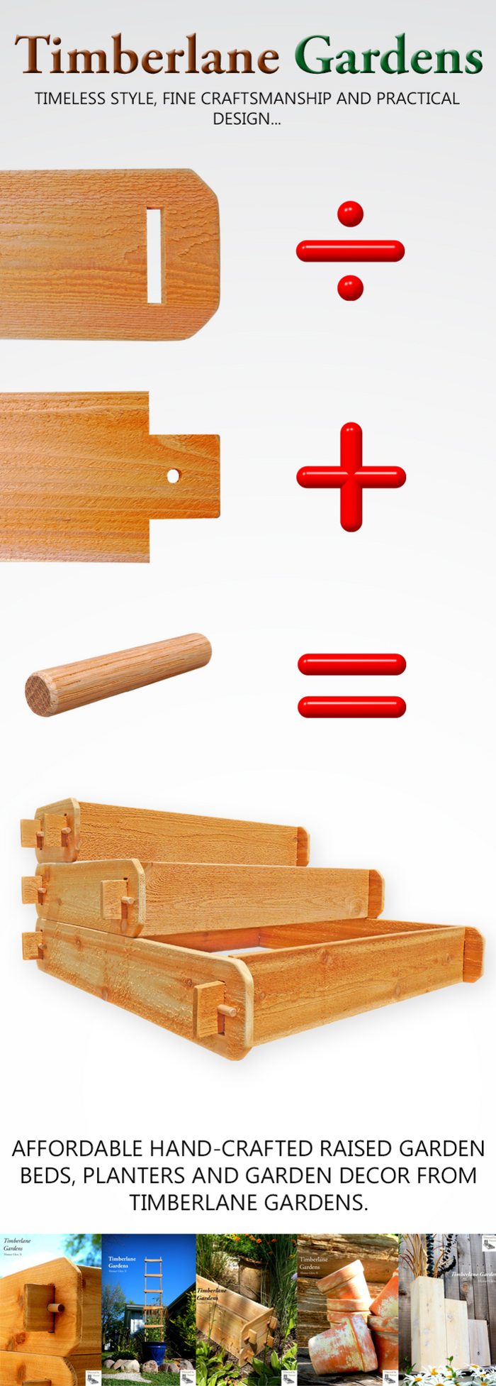 Timberlane Gardens Raised Garden Bed Kit 3 Tiered (1x3 2x3 3x3) Select Cedar Elevated Planter Timberlane Gardens