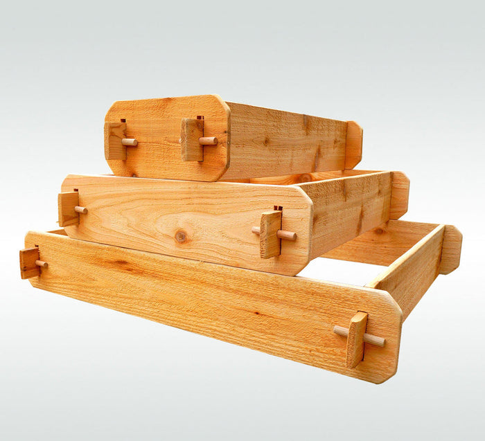Timberlane Gardens Raised Garden Bed Kit 3 Tiered Pyramid (1x3 2x3 3x3) Select Cedar Elevated Planter Timberlane Gardens