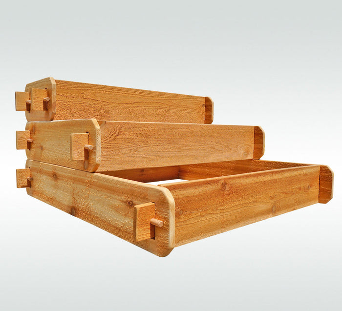 Timberlane Gardens Raised Garden Bed Kit 3 Tiered Pyramid (1x3 2x3 3x3) Select Cedar Elevated Planter Timberlane Gardens